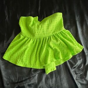 Forever 21 Bright green tube like top